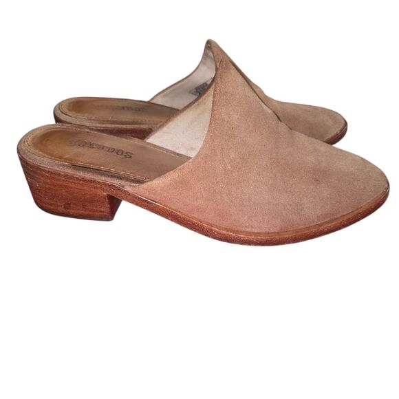 Soludos Tan Suede Venetian Mule Clog Size 6 Women's - Picture 1 of 9